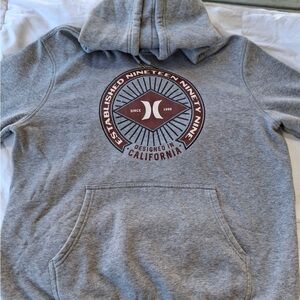Hurley Gray Hoodie with Cozy Lining